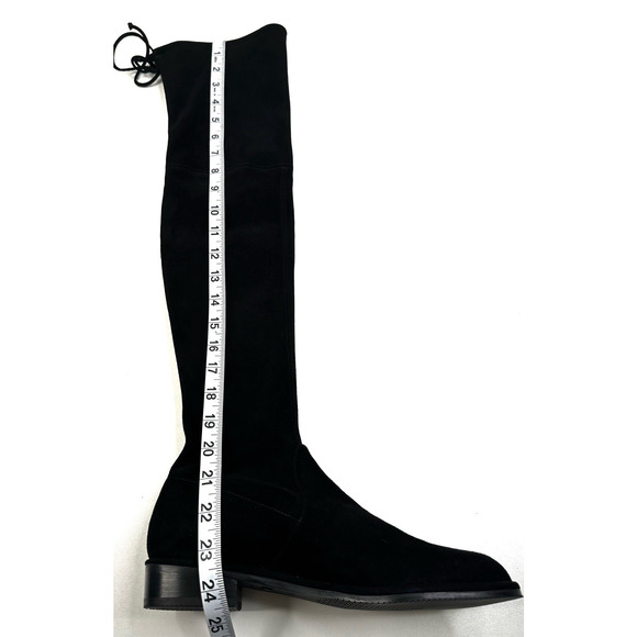 Stuart Weitzman Lowland Over-the-Knee Black Suede Boot Size 6.5B New $950 - Picture 10 of 14